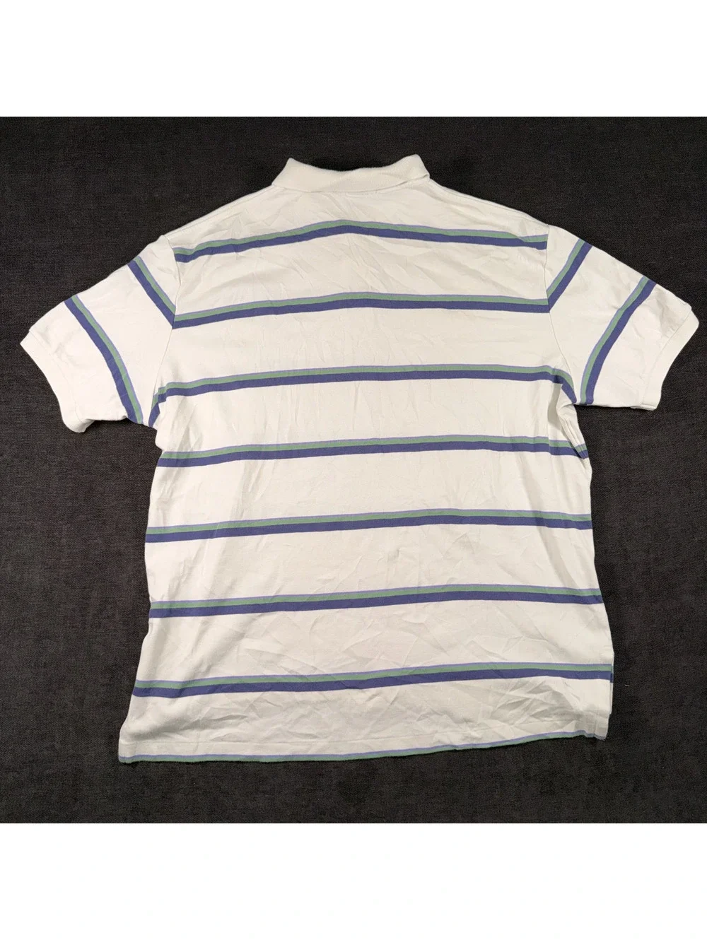 Polo Ralph Lauren Men's XL White Striped Cotton Polo Shirt